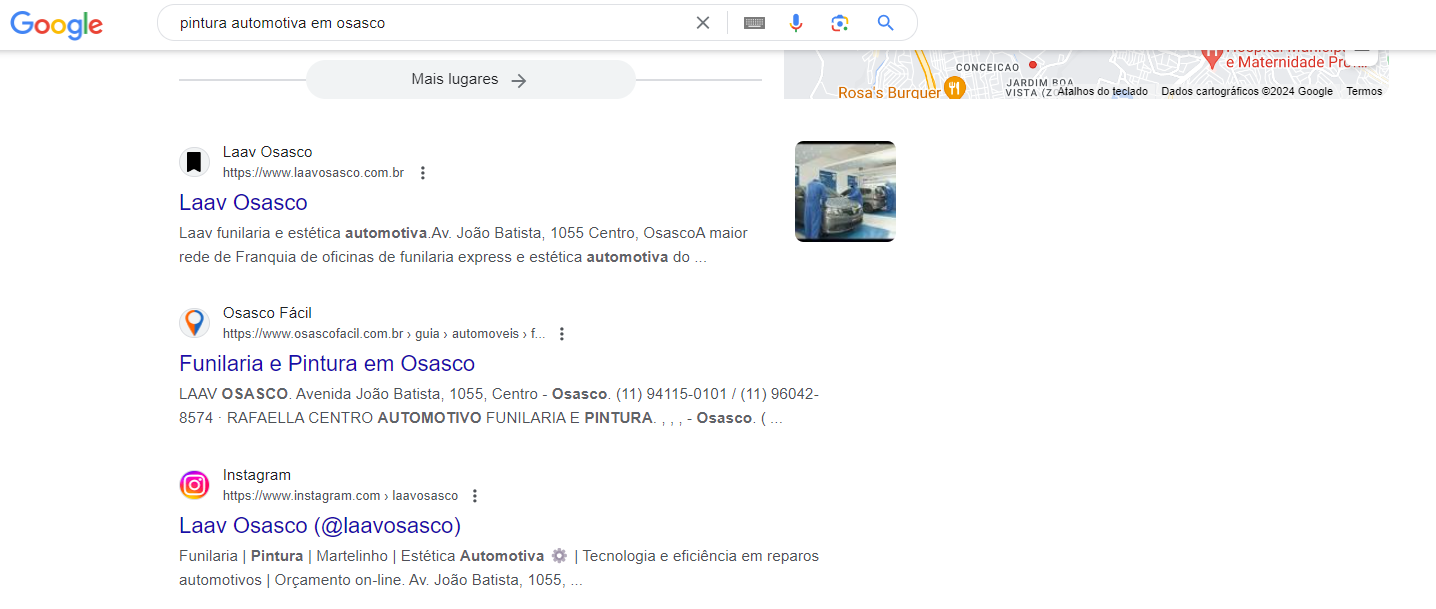 exemplo de google para pintura automotiva