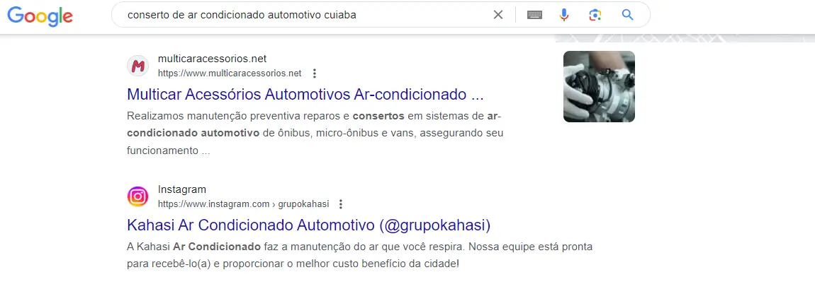 google para refrigeração automotiva